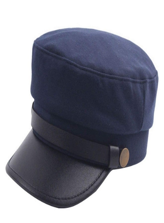 Brcus Mens Womens Newsboy Cap Yacht Captain Sailor Hat Cabbie Baker Boy Peaked Beret Navy - Image 2